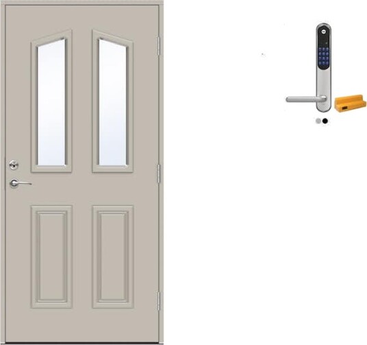 Ytterdør Swedoor Advance-Line Classic Rossini med Yale Doorman Classic Home
