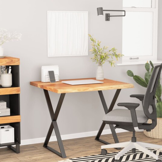 Vegghylle 100x80x2,5 cm rektangulær heltre akasie naturlig kant 8721012089952