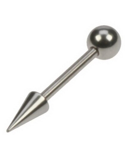 Utgått Øyenbrynspiercing med Rund Kule & Long Spike10 x 12 mm med 4 mm kule