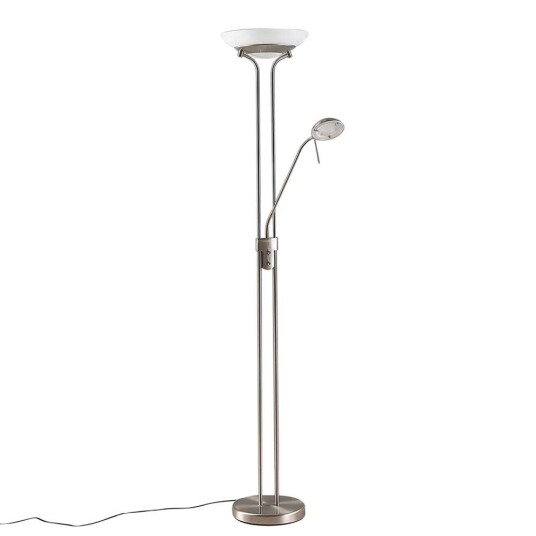 Lindby Uplight-lampe Yveta med LED-lys og leselampe