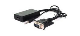 VALUE Cableadapter VGA-HDMI. M/F. Black. 15cm Factory Sealed VALUE Cableadapter VGA-HDMI. M/F. Black. 15cm Factory Sealed