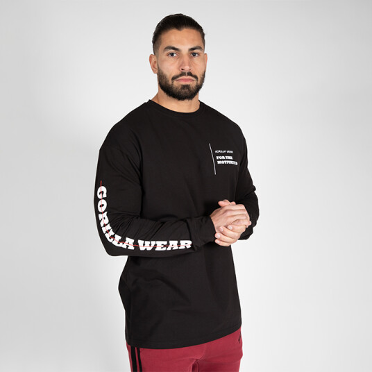 Boise Oversized Long Sleeve, Black Svart XX-large