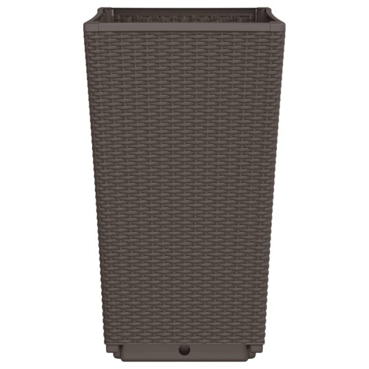 Plantekasser 4 stk brun 32,5x32,5x57 cm PP
