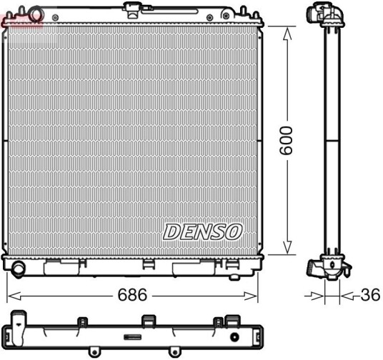 Radiator DENSO DRM46041 Radiator DENSO DRM46041