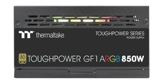 Thermaltake ToughPower GF1 ARGB 850W Strømforsyning (PSU) - 850 Watt - 80 Plus Gold sertifisert
