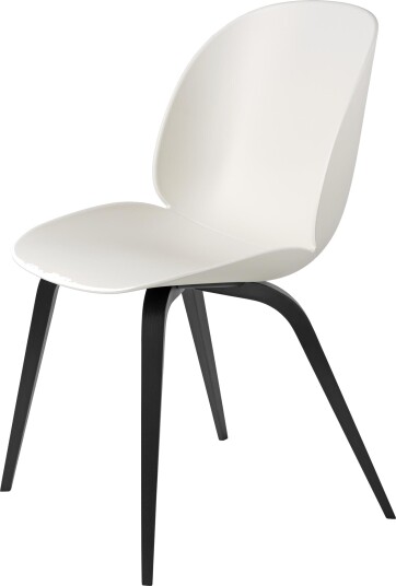 Gubi Beetle Spisestol Trebase Sort Bøk matt/Hvit