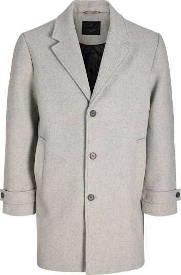 Jack & Jones Jprblawalter Wool Blend Coat Sn   GREY MELANGE   M
