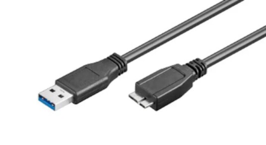 Goobay USB 3.0-kabel 1,8 m Micro-USB A til B Svart