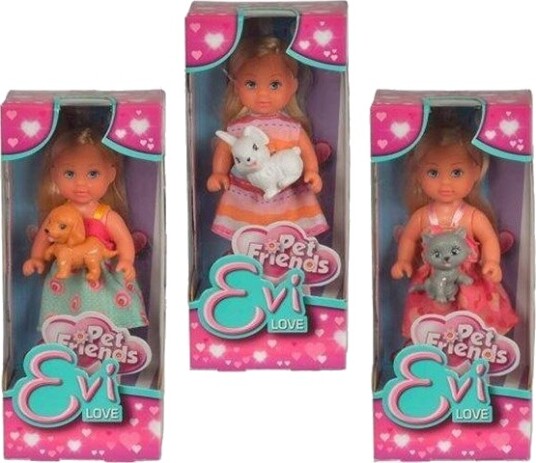 SIMBA DICKIE GROUP Evi LOVE Pet Friends Doll 12cm Assorted