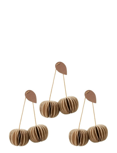 Broste Copenhagen Cherry Ornaments - Brown - L:3CM Broste Copenhagen Cherry Ornaments - Brown - L:3CM