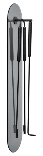 Blomus - Ashi Fireplace Tool Set Wall Mounted 3 pcs. Black