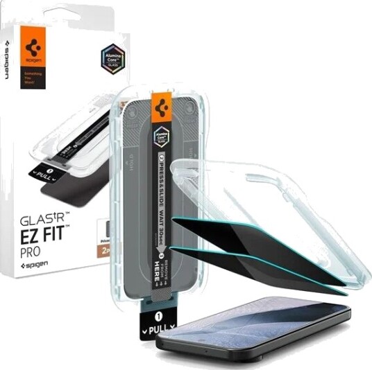 Spigen Glass tR EZ Fit Pro (Privacy) 2 Pack - Google Pixel 11 Pro/10 Pro/9 Pro/9 Spigen Glass tR EZ Fit Pro (Privacy) 2 Pack - Google Pixel 11 Pro/10 Pro/9 Pro/9