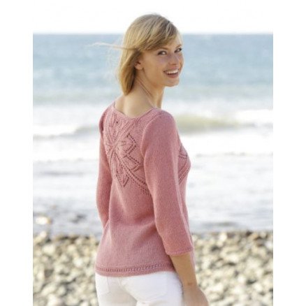 Butterfly Heart by DROPS Design Genser Strikkeoppskrift str S XXXL
