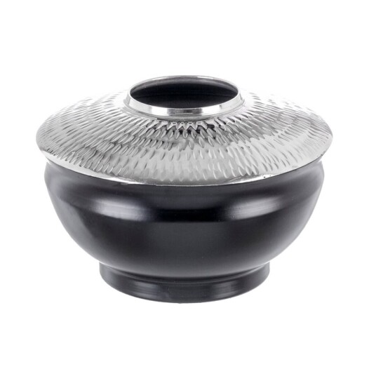 Bigbuy Home Vase 21 X 21 X 11,5 Cm Svart Aluminium