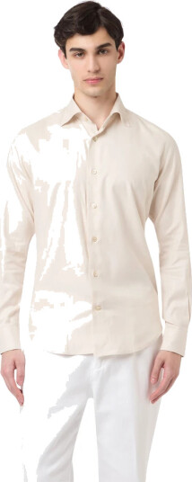 Eleventy Herre Skjorter Beige M,