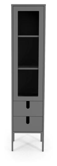 Tenzo - Uno Vitrine m. 1 dør, Grå Unoliving 1622434-02-0 1622434-05-0