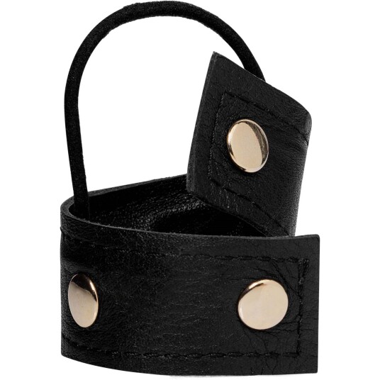 Corinne Leather Band Short Bendable Rivets - Black - ONE SIZE