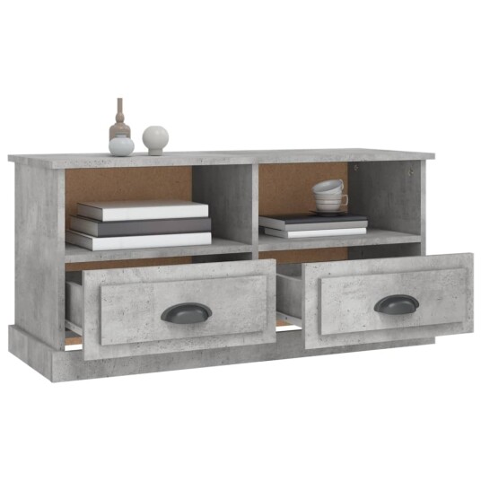 vidaXL TV-benk betonggrå 93x35,5x45 cm konstruert tre vidaXL TV-benk betonggrå 93x35,5x45 cm konstruert tre