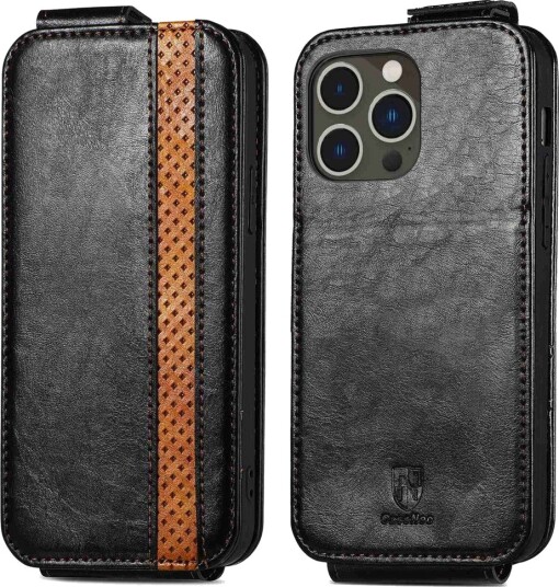 CaseNeo 003 Series Flip Cover (iPhone 14 Pro) Svart