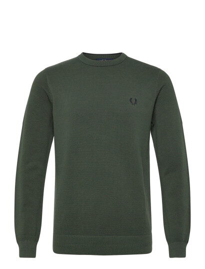 Fred Perry Pique Stitch Jumper - Khaki green - S