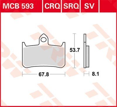 Bremseklosser TRW MCB593SV Bremseklosser TRW MCB593SV