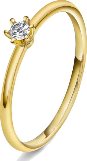 Vida By Pan Jewelry Vida ring i gull med dia 0,07 ct TWSI størrelse Vida ring i gull med dia 0,07 ct TWSI 56
