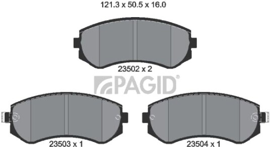 PAGID T3115N Bremseklosser