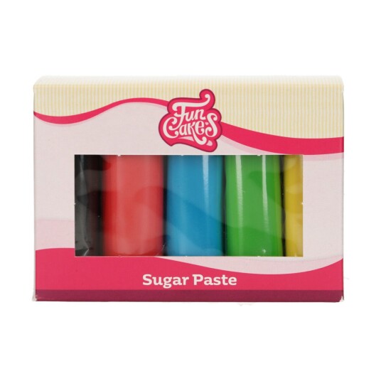Funcakes Fondant Multipack Vanlige Farger 5x100g 