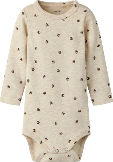 Name It Body I/e NbmLaris Peyote Melange Name It 1½ år (86) Langermet Body Beige Brun