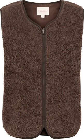 ONLY Onlbaby Teddy Zip Vest Pnt Brown S