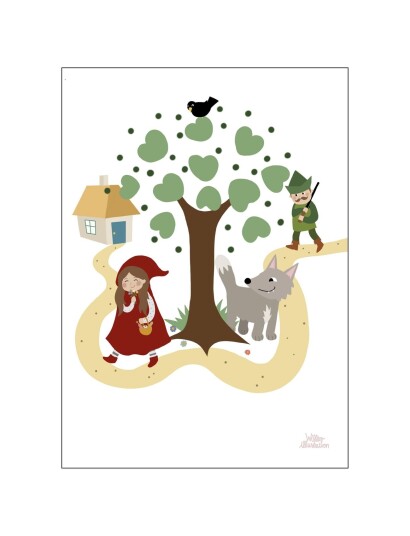 Poster & Frame Rødhette Og Ulven Multi Patterned 50x70cm