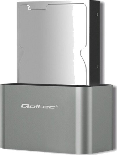 Qoltec 50315 Harddisk-dokkestasjon USB 3.2 Gen 1 Type-A Sølv Qoltec 50315 Harddisk-dokkestasjon USB 3.2 Gen 1 Type-A Sølv