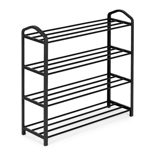 Selgro Metall skohylle 4 hyller 12 par sko ModernHome Svart