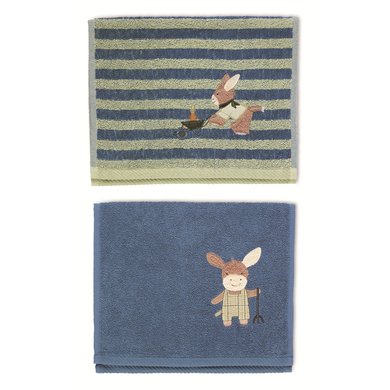 Sterntaler Kids håndkle dobbelpakke Emmiluis mellomblå 50 x 30 cm