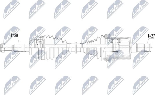 Drivaksel NTY NPW-FR-208