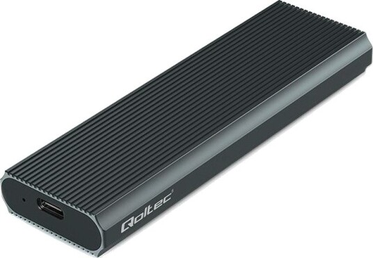 Qoltec 52630 Ekstern kabinett for M.2 SSD NVMe PCIe USB 3.1 Gen2 10Gb/s 4TB Grafitt