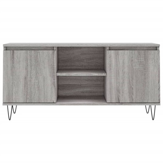 vidaXL TV-benk grå sonoma 104x35x50 cm konstruert tre 8720845906696 vidaXL TV-benk grå sonoma 104x35x50 cm konstruert tre 8720845906696