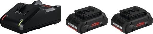 Bosch 18V ProCORE Batteri- og Ladepakke med 2 x 4,0Ah og GAL 18V Lader