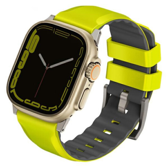 UNIQ Linus Airosoft silikonreim for Apple Watch 42/44/45/49mm Lime UNIQ Linus Airosoft silikonreim for Apple Watch 42/44/45/49mm Lime