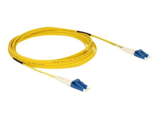 Delock - Nettverkskabel - Lc-Enkeltmodus (Hann) Til Lc-Enkeltmodus (Hann) - 5 M - Fiberoptisk - 9 / 125 Micron - Os2 - Halogenfri - Gul