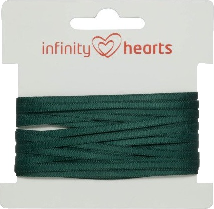 Infinity Hearts Satengbånd Dobbeltsidig 3mm 593 Militærgrønn 5m
