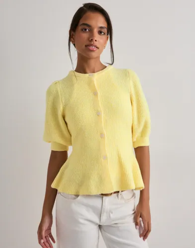 Pieces   Gul   Pcsilly Ss Puff Knit Cardigan Noos