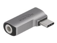 Delock - Audioadapter - 24 pin USB-C hann til 3,5 mm telefonjakk hunn - grå Delock - Audioadapter - 24 pin USB-C hann til 3,5 mm telefonjakk hunn - grå
