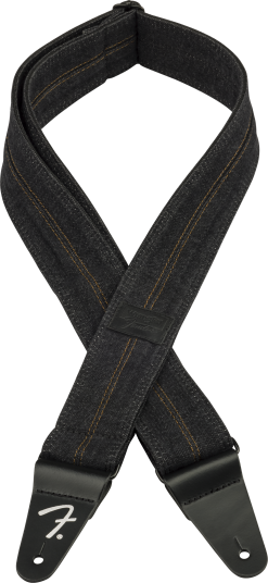 Fender X Wrangler Denim Strap Washed Svart Stitch