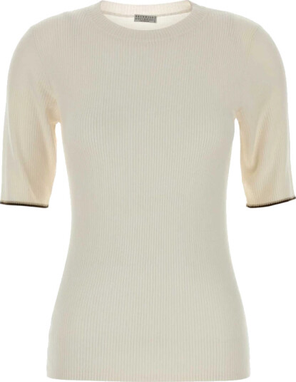 Brunello Cucinelli Dame Strikkevarer Hvit M,