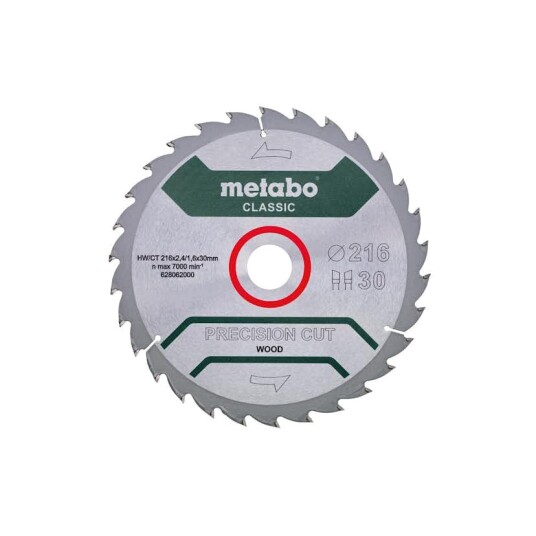 Metabo PrecisionCutClassic Bordsirkelsagblad 216x30 mm 30T Metabo PrecisionCutClassic Bordsirkelsagblad 216x30 mm 30T