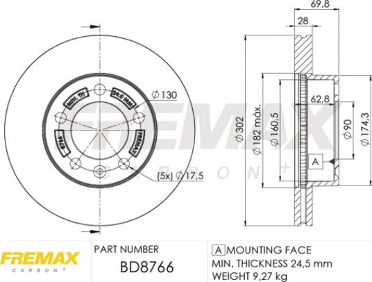 Bremseskive FREMAX BD-8766