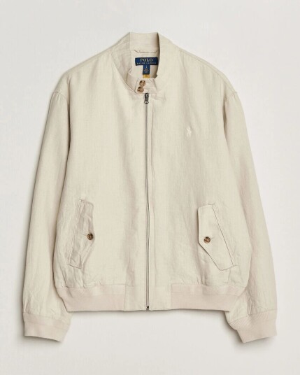 Polo Ralph Lauren Linen Herringbone Windbreaker Basic Sand