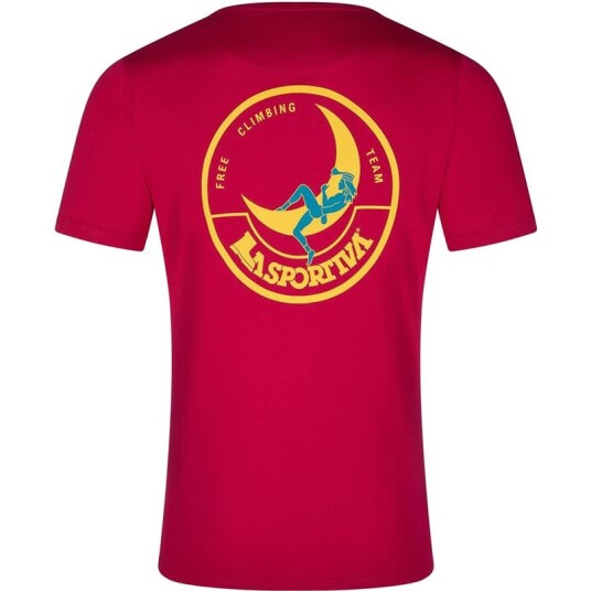 La Sportiva Climbing on the Moon T Shirt M Fucsia/Giallo La Sportiva Climbing on the Moon T Shirt M Fucsia/Giallo