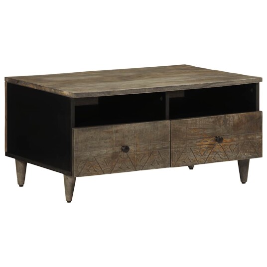 Salongbord lysegrå 80x54x40 cm heltre furu 8721158448989
